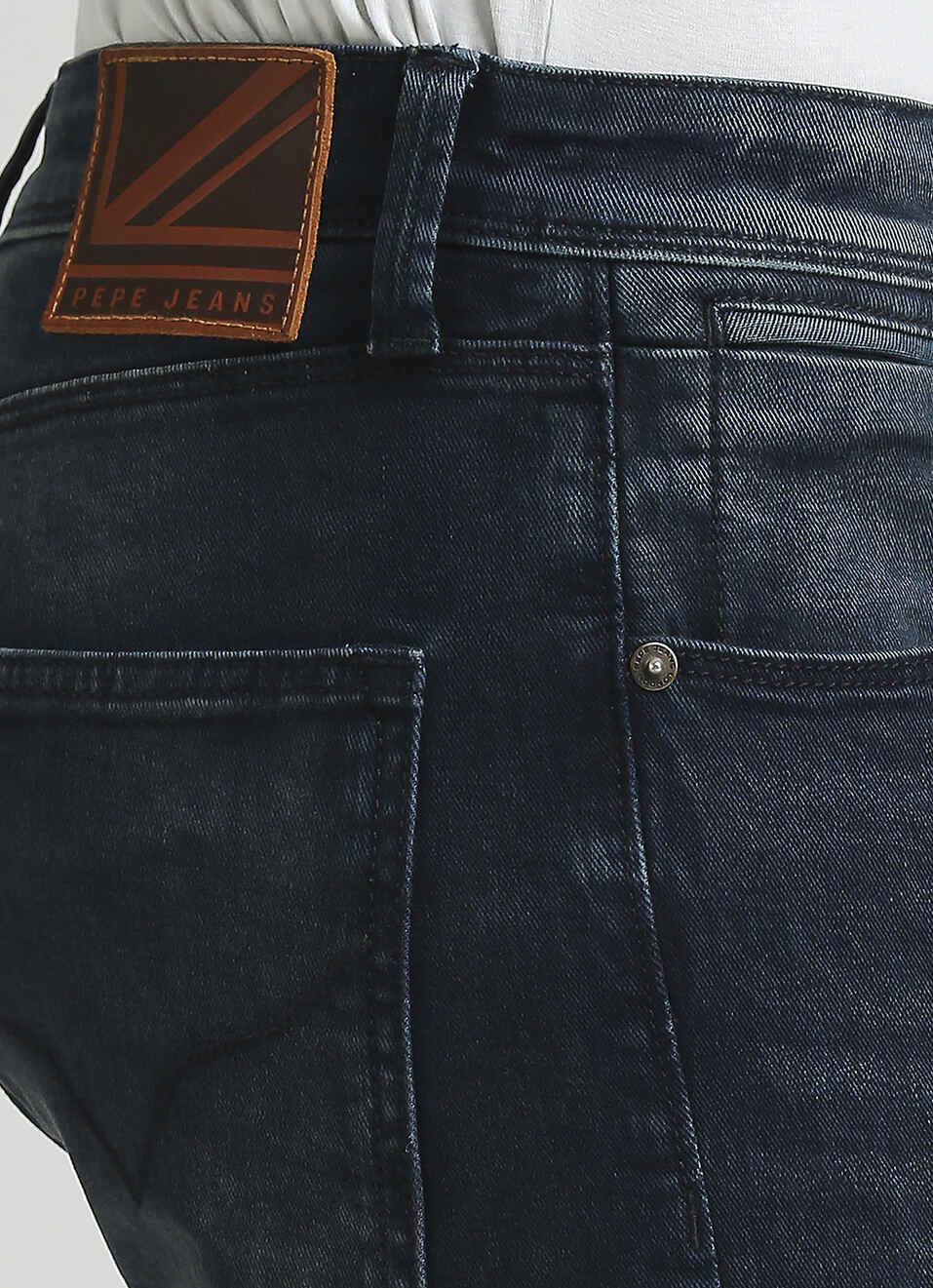 Vapour Dark Blue Mid Rise Slim Fit Jeans, , large image number 4