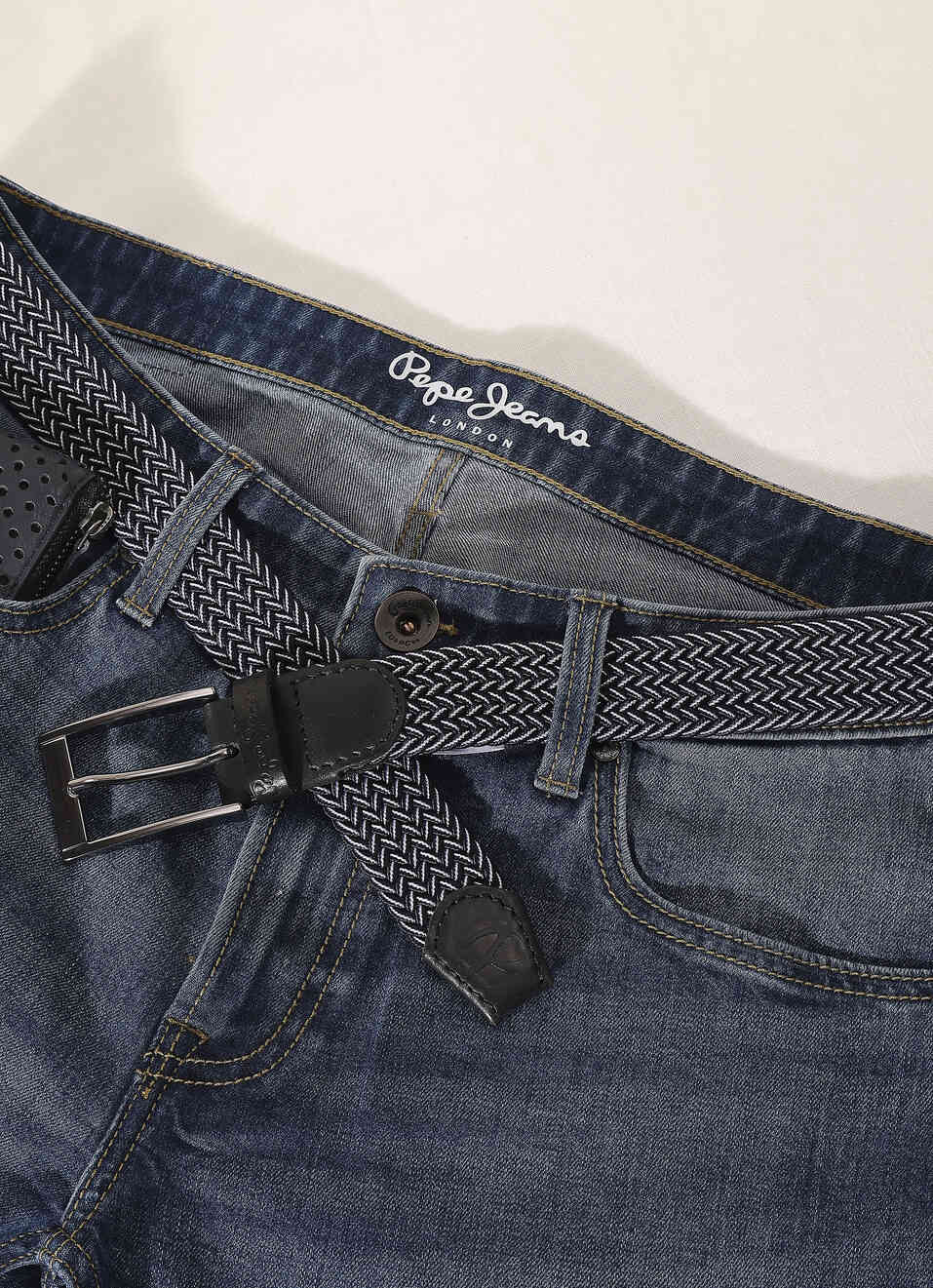 Black Elasticated Webbing Belt, , large image number 5