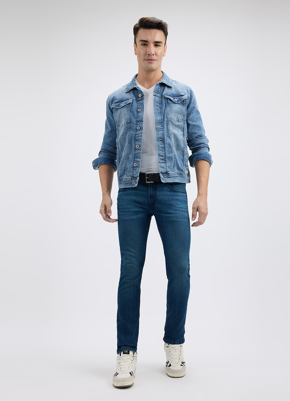 Men Green Slim Fit Mid Rise Jeans , , large image number 1