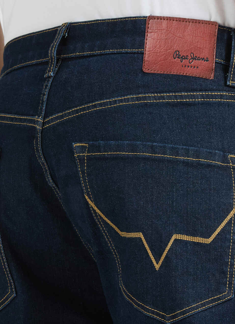 Men Dark Blue Mid Rise Straight Fit Jeans, , large image number 4
