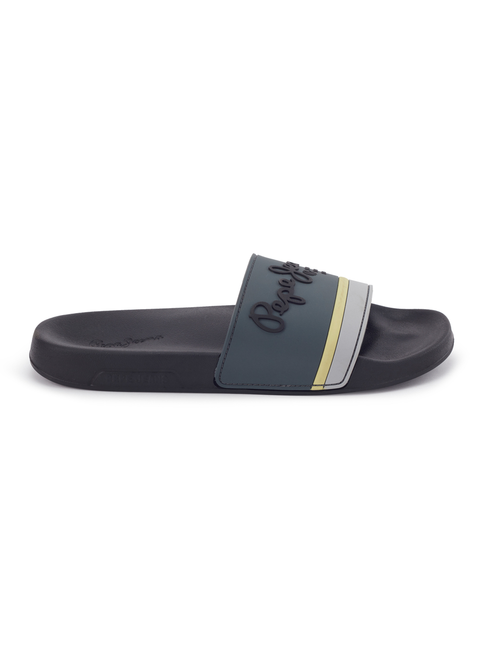 Khaki Green Lightweight Graphic Print Beach Slides, , large image number 5