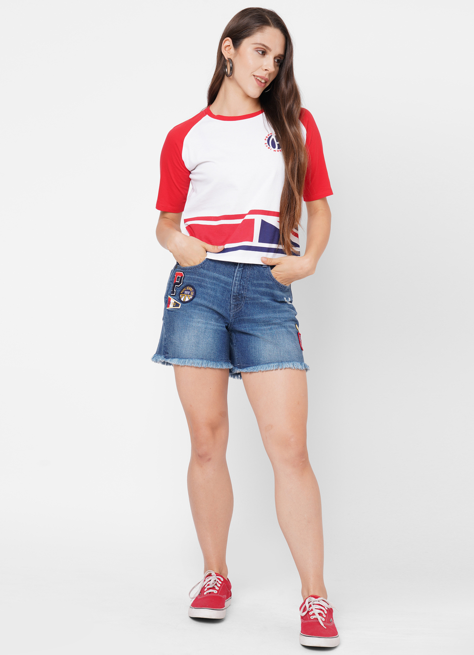 Riley Rachel Regular Fit High Waist Shorts, , large image number 3