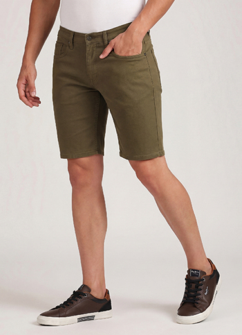Chinox Olive Mid Rise Regular Fit Gymindigo Shorts