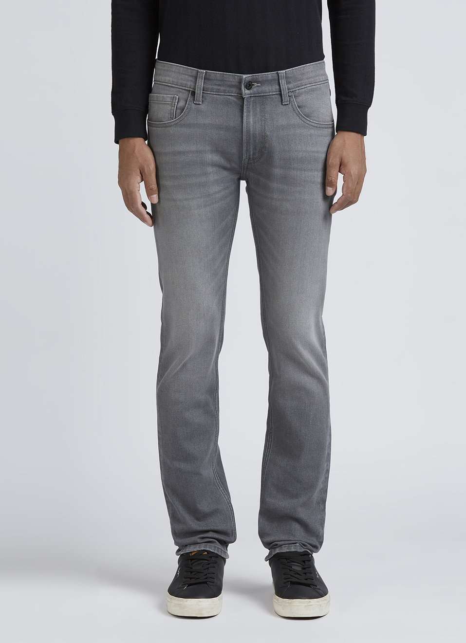 Vapour Grey Mid Waist Jeans, , large image number 6