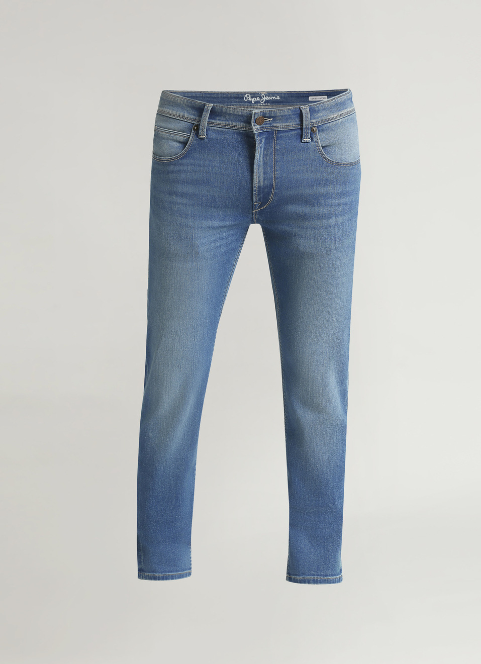 Vapour Light Blue Low Rise Tapered Jeans, , large image number 6