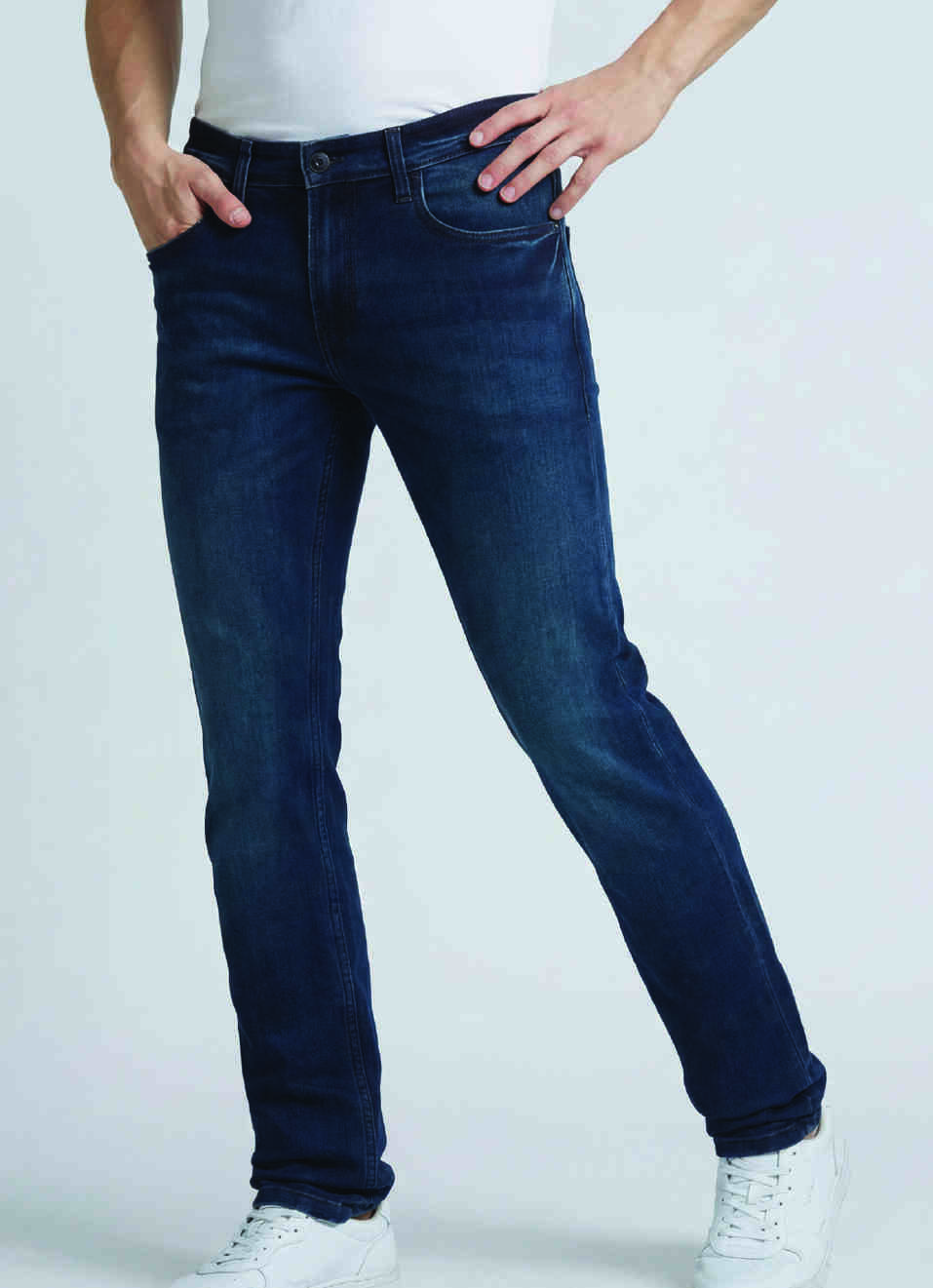 Vapour Blue Mid Rise Jeans, , large image number 0