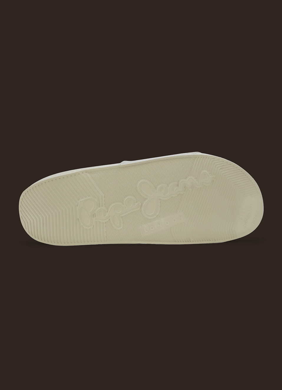 Men Beige Solid Velcro Strap Slides, , large image number 6