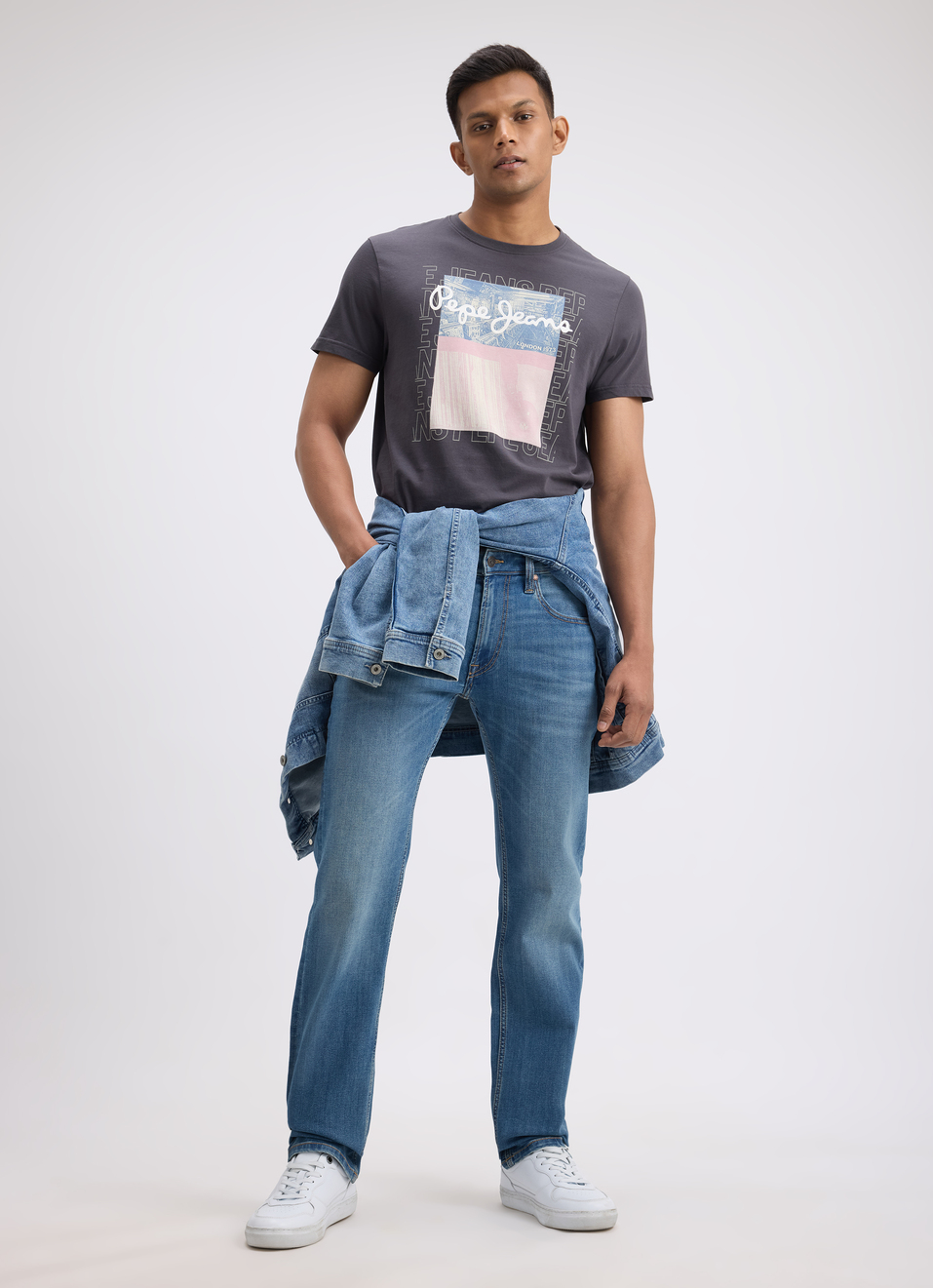 Men Grey Photographic Print Short Sleeve T-shirt, , large image number 5