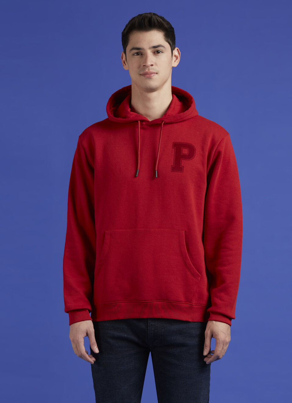 Red Back Print Full Sleeve Oversized Sweatshirt, , large image number 1
