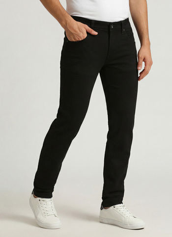 Vapour Jet Black Mid Rise Slim Fit Jeans