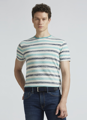 Burgundy Stripes Short Sleeve T-shirt