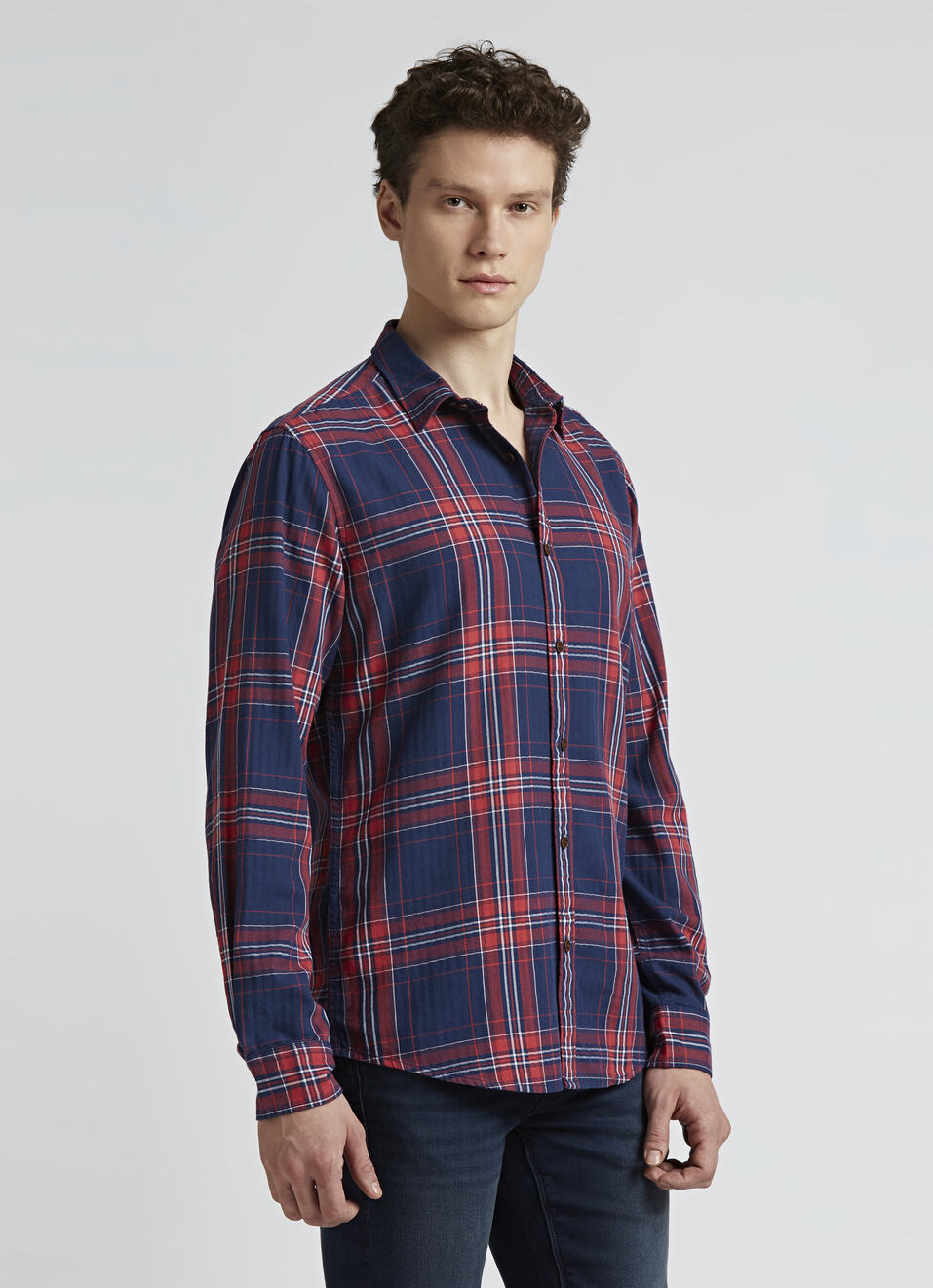 Blue And Red Check Full Sleeve Shirt, , large image number 3
