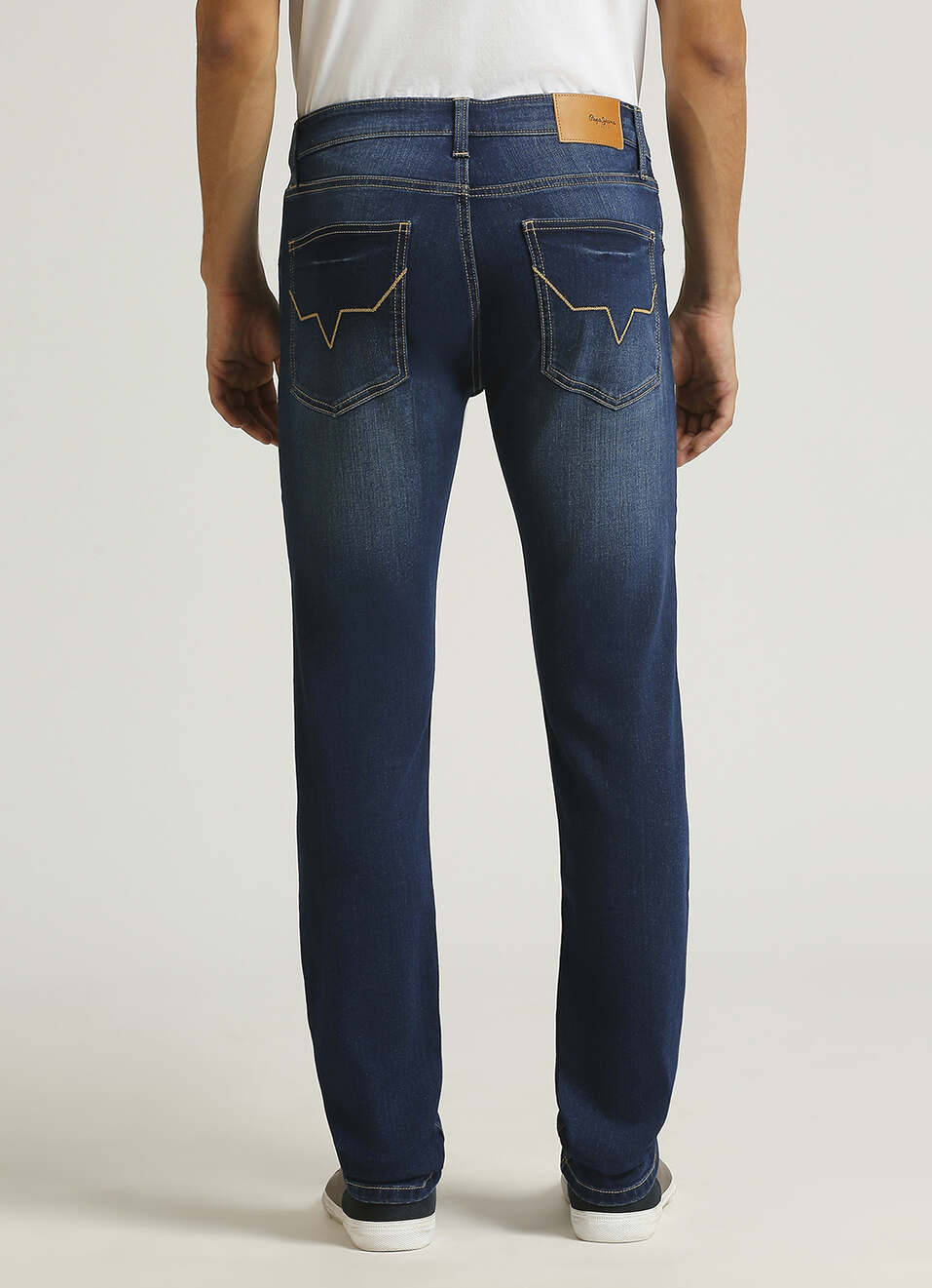 Vapour Dark Blue Mid Rise Slim Fit Jeans, , large image number 3