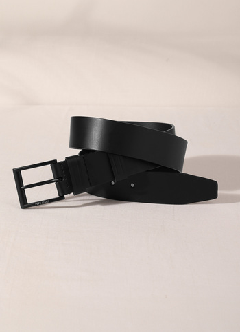 Black Classic Leather Belt