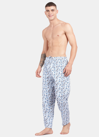 Ice Blue Printed Pyjamas