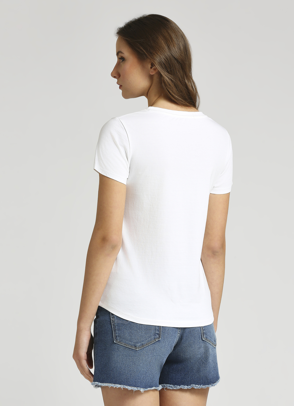 White Foil Print Short Sleeve T-shirt, , large image number 2
