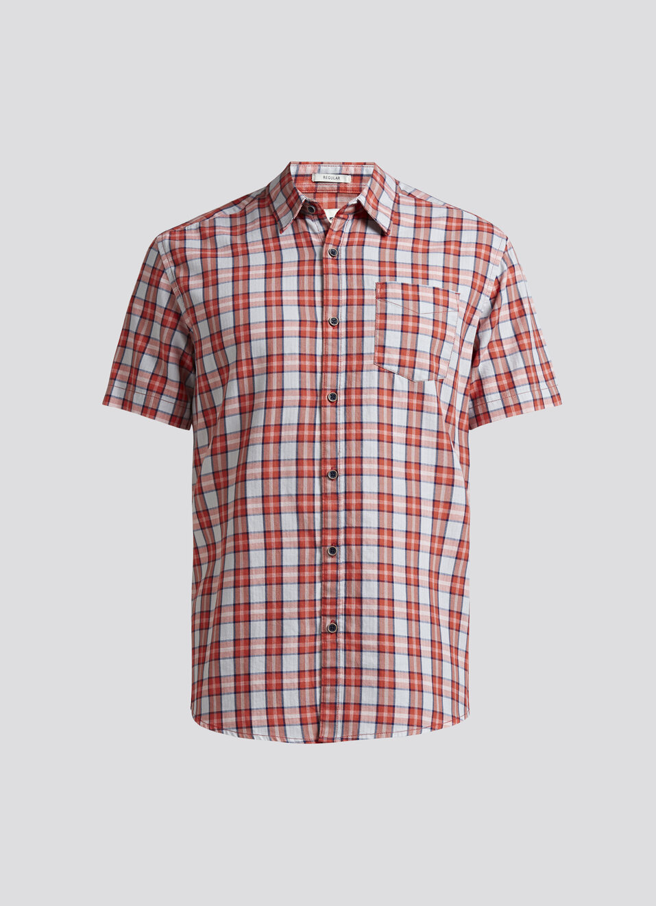 Orange Checks Short Sleeve Shirt, , large image number 6