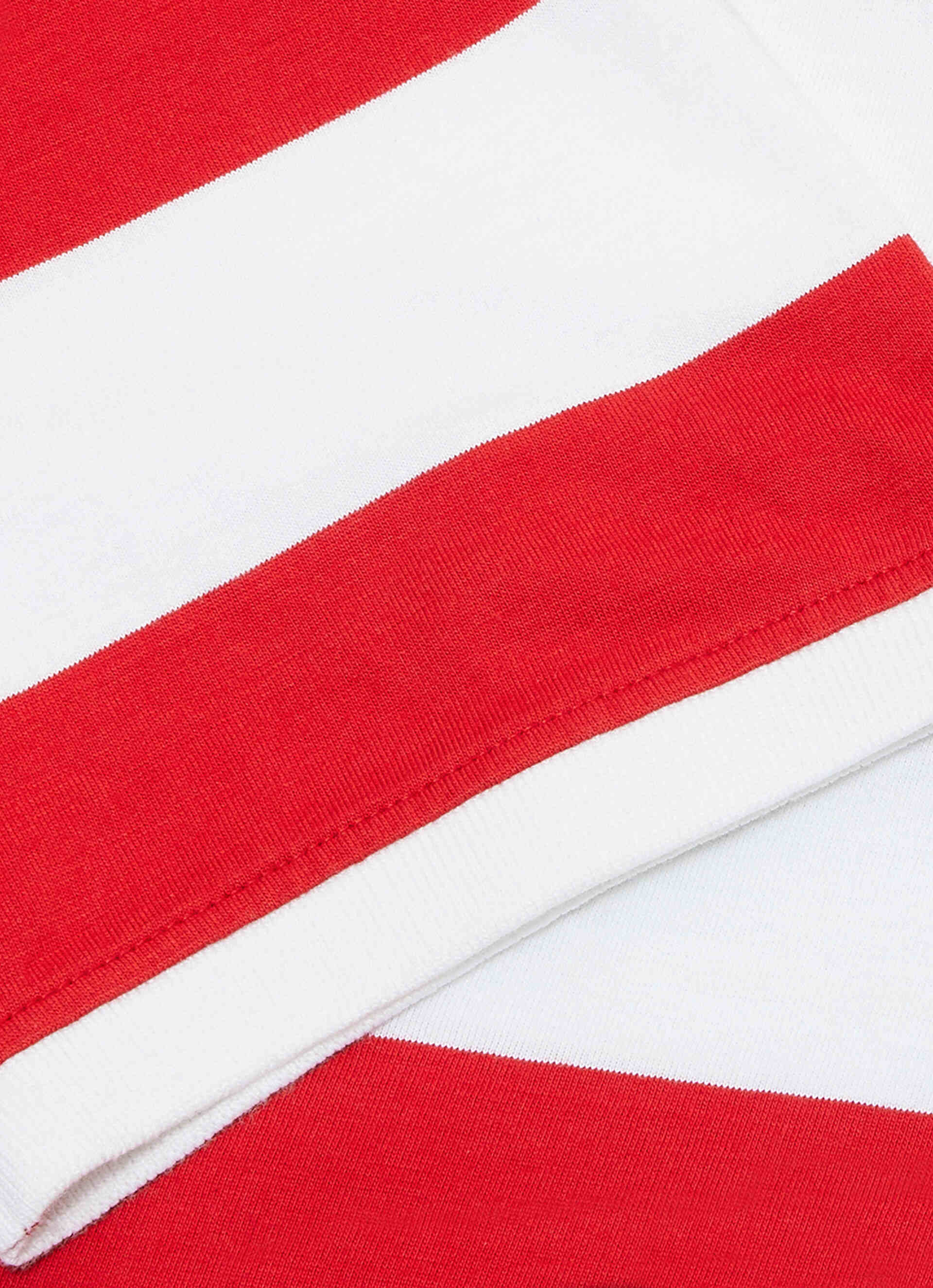 Men Red Regular Fit Short Sleeve Striped Polo, , large image number 8