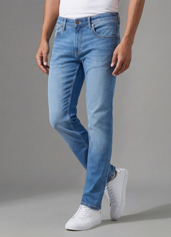 Men Blue Mid Rise Slim Fit Stretchable Jeans