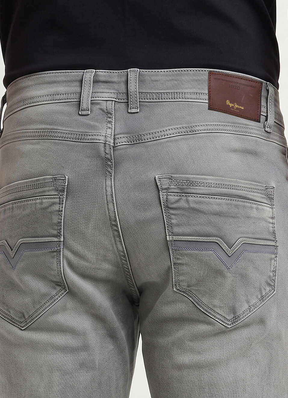 Men Grey Straight Fit Stretchable Jeans, , large image number 5