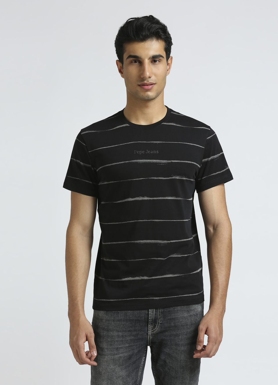 Green Horizontal Stripes Short Sleeve T-shirt, , large image number 1