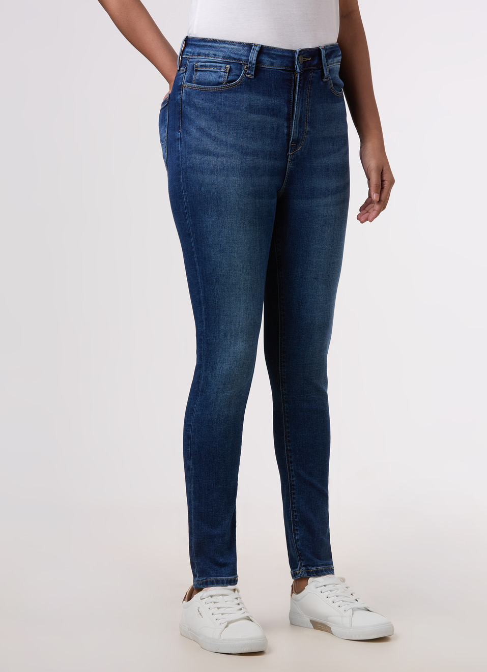 Women Blue High Rise Skinny Stretchable Jeans, , large image number 3