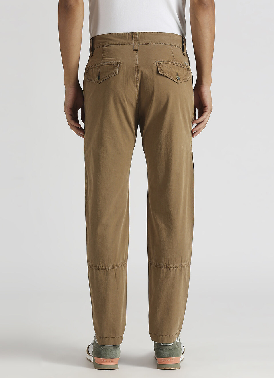 Khaki Lightweight Summer Cash Fit Cargo Pants, , large image number 2