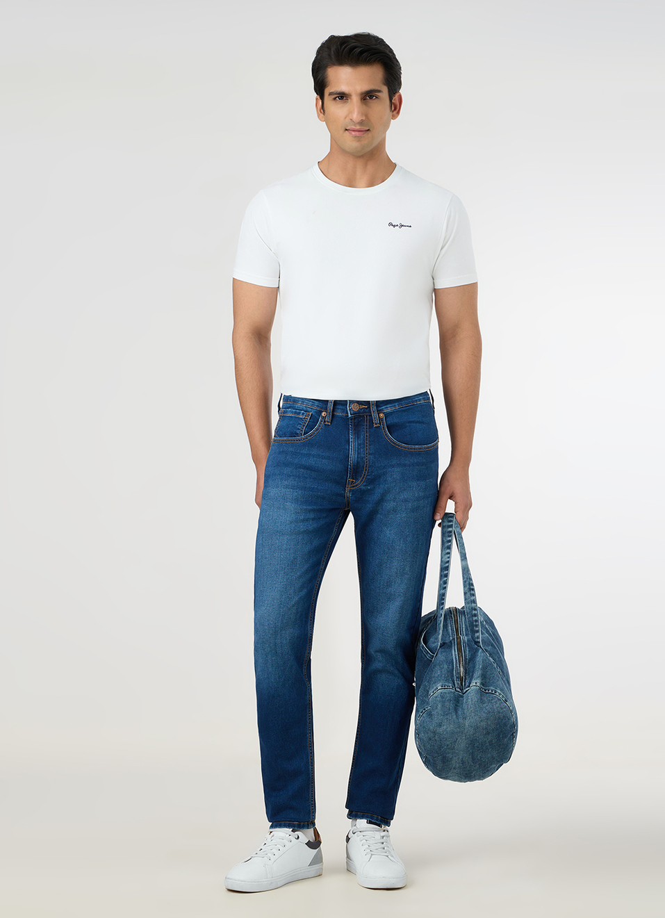 Men Blue Mid Rise Slim Fit Jeans, , large image number 5