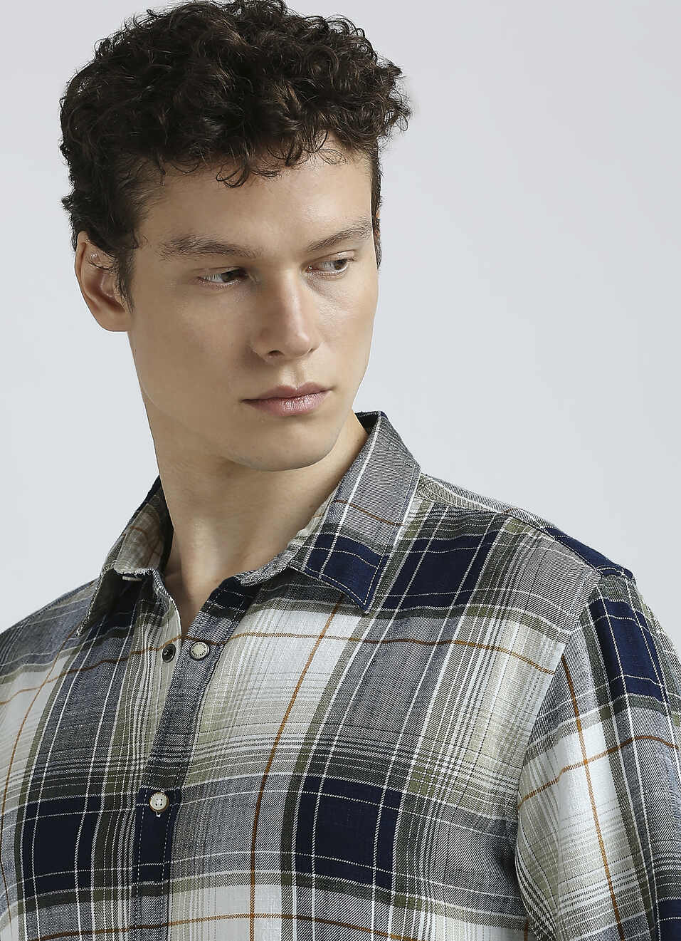 Grey Checks Full Sleeve Shirt, , large image number 4