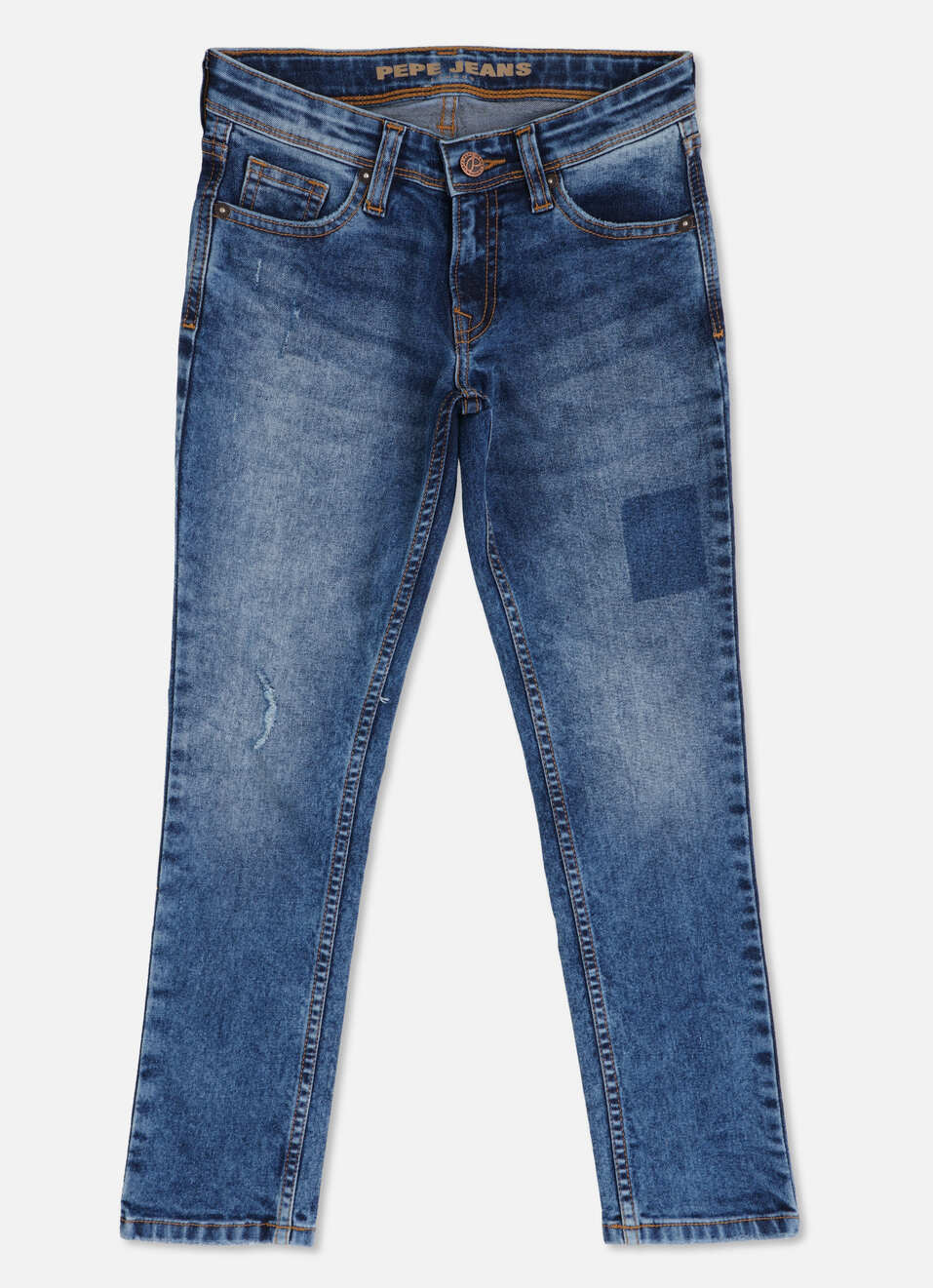 Cashed Mid Waist Slim Fit Denim, , large image number 1