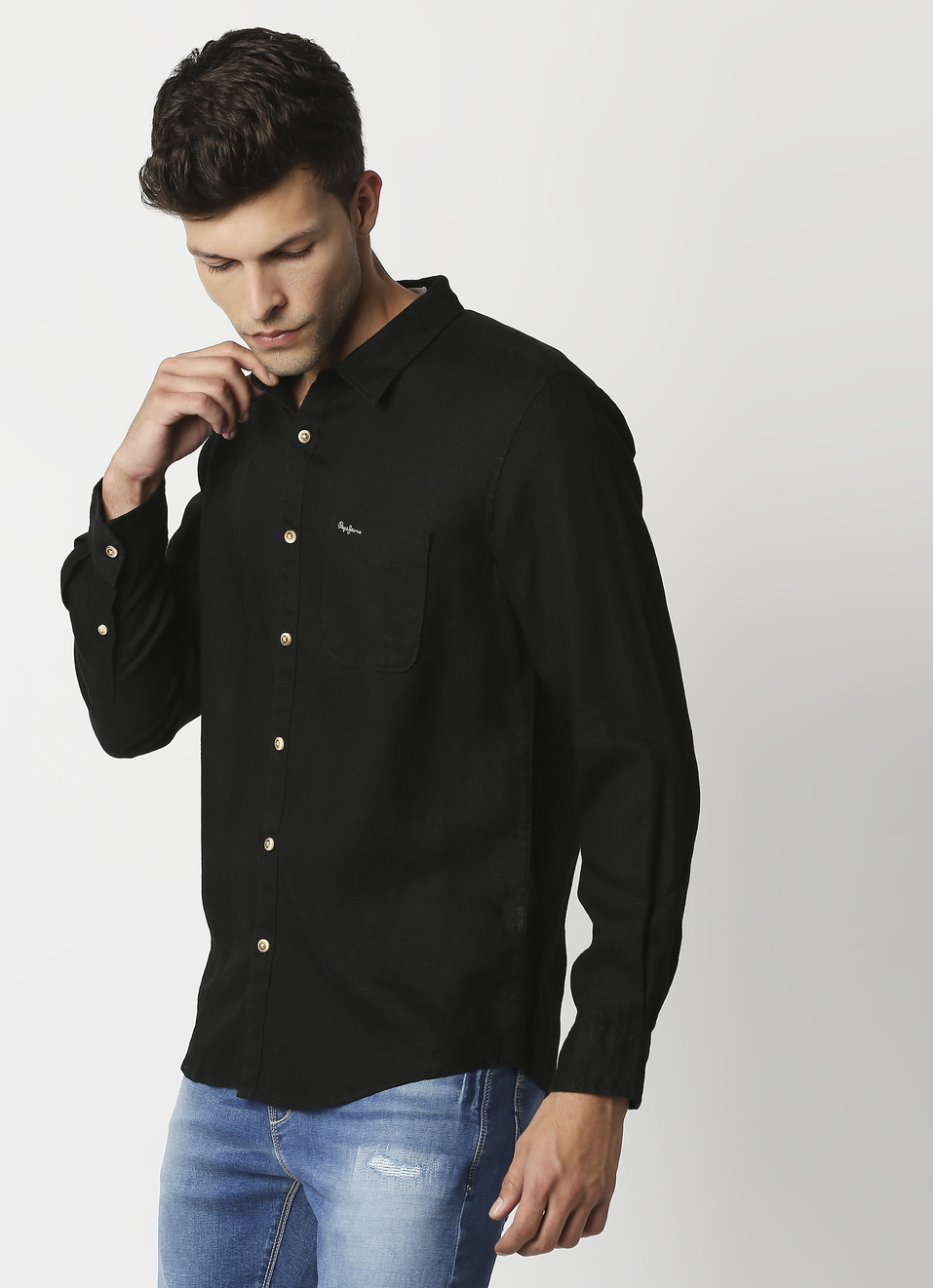 Kingsman Slim Fit Pure Linen Shirt, , large image number 3