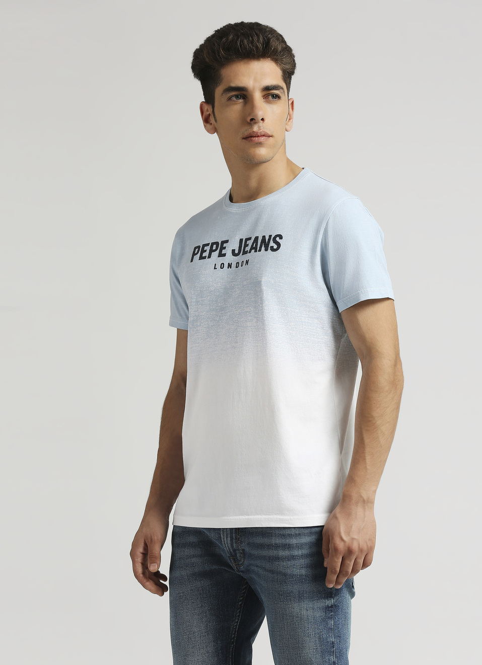 Sea Blue Ombre Short Sleeve T-shirt, , large image number 3