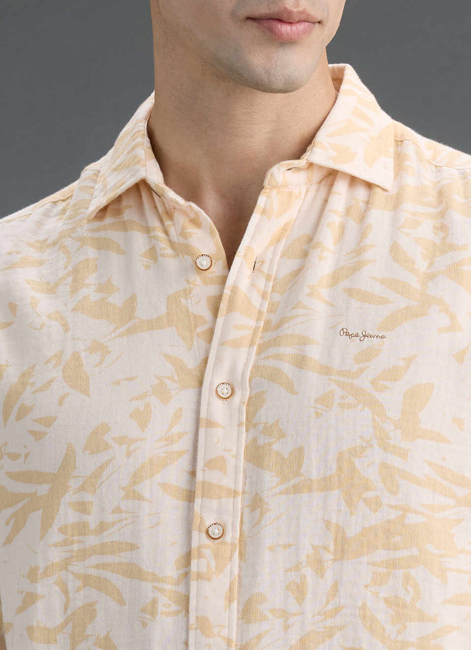 Men Yellow Printed Long Sleeve Shirt, , large image number 1