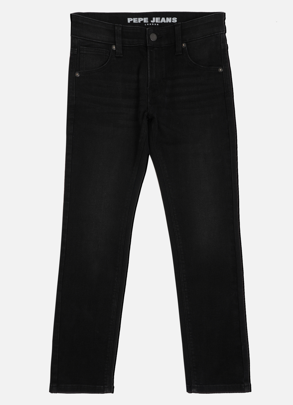 Boys Black Rivet Mid Rise Slim Fit Jeans, , large image number 0
