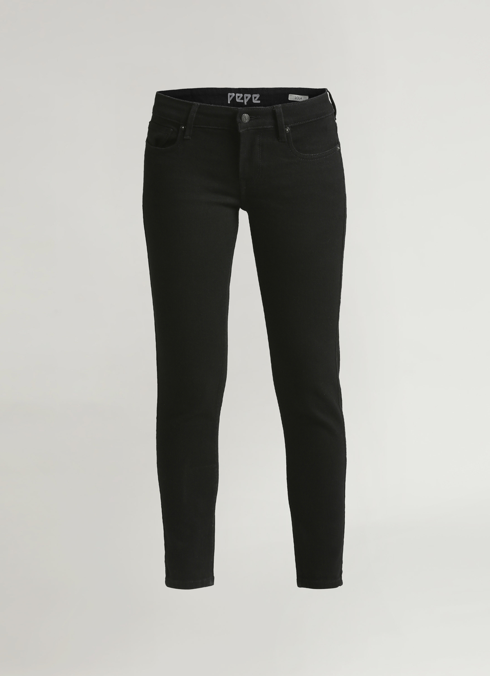 Lola Jet Black Mid Waist Skinny Fit Jeans, , large image number 6
