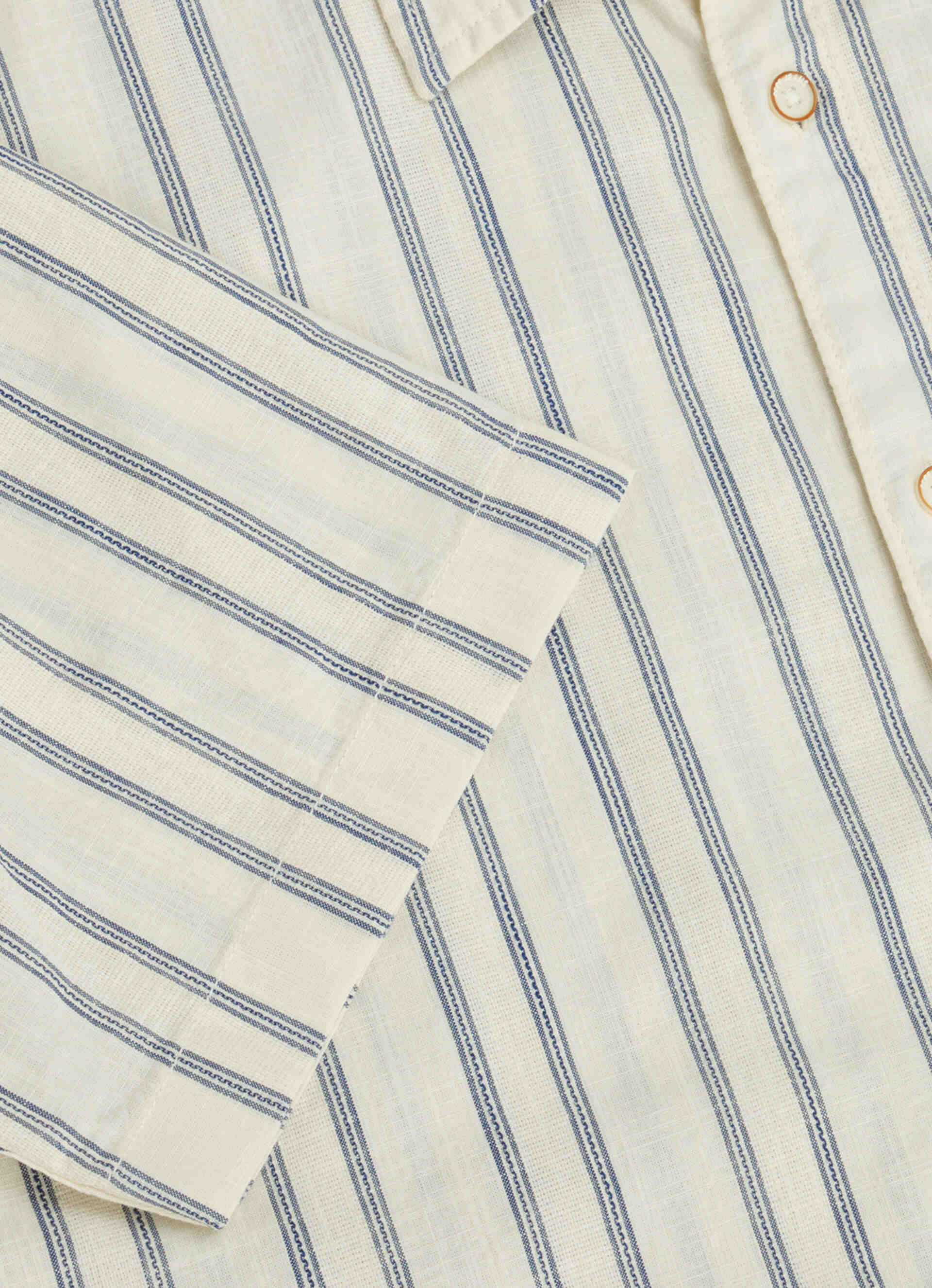 Men White Striped Shirt, , large image number 7