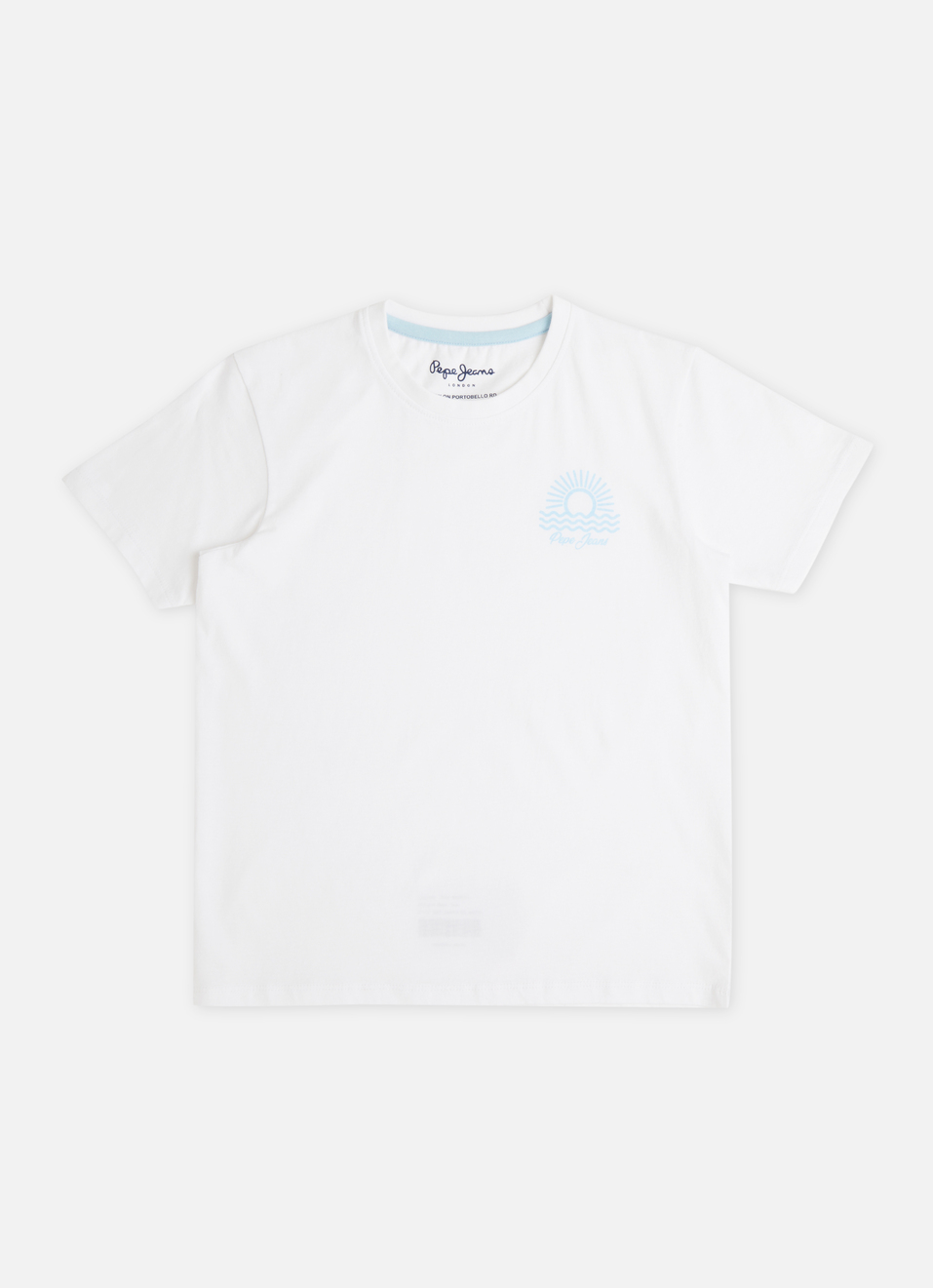 Boys White Beach Inspired Print Short Sleeve T-shirt, , large image number 0