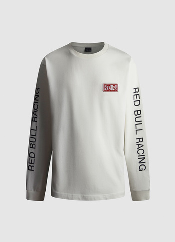 Red Bull Racing X Pepe Jeans Mousse White Full Sleeves Logo T-shirt