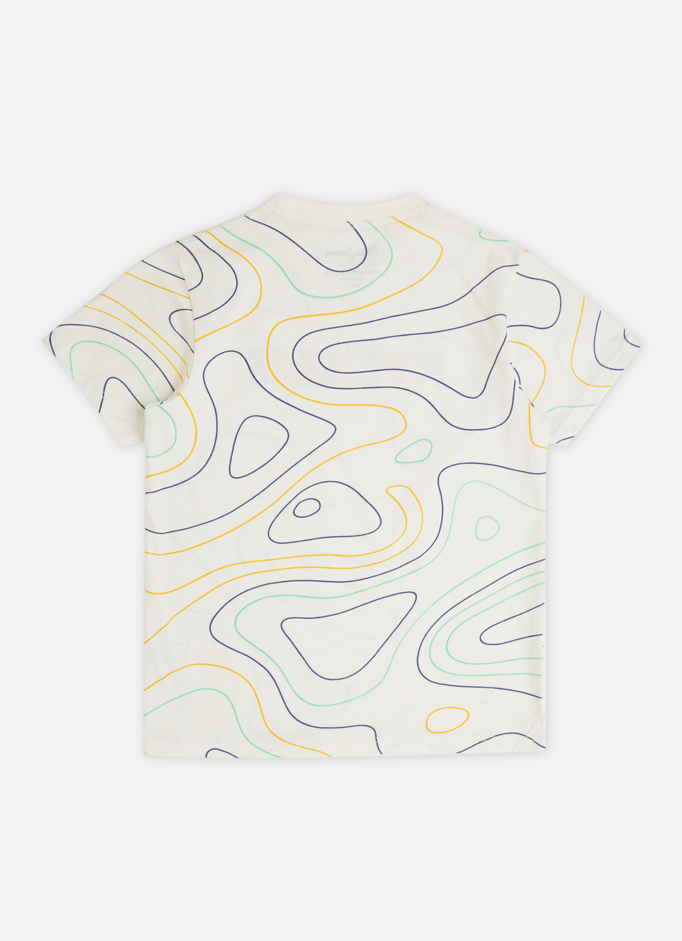 Boys Off White Abstract Print Short Sleeve T-shirt, , large image number 1