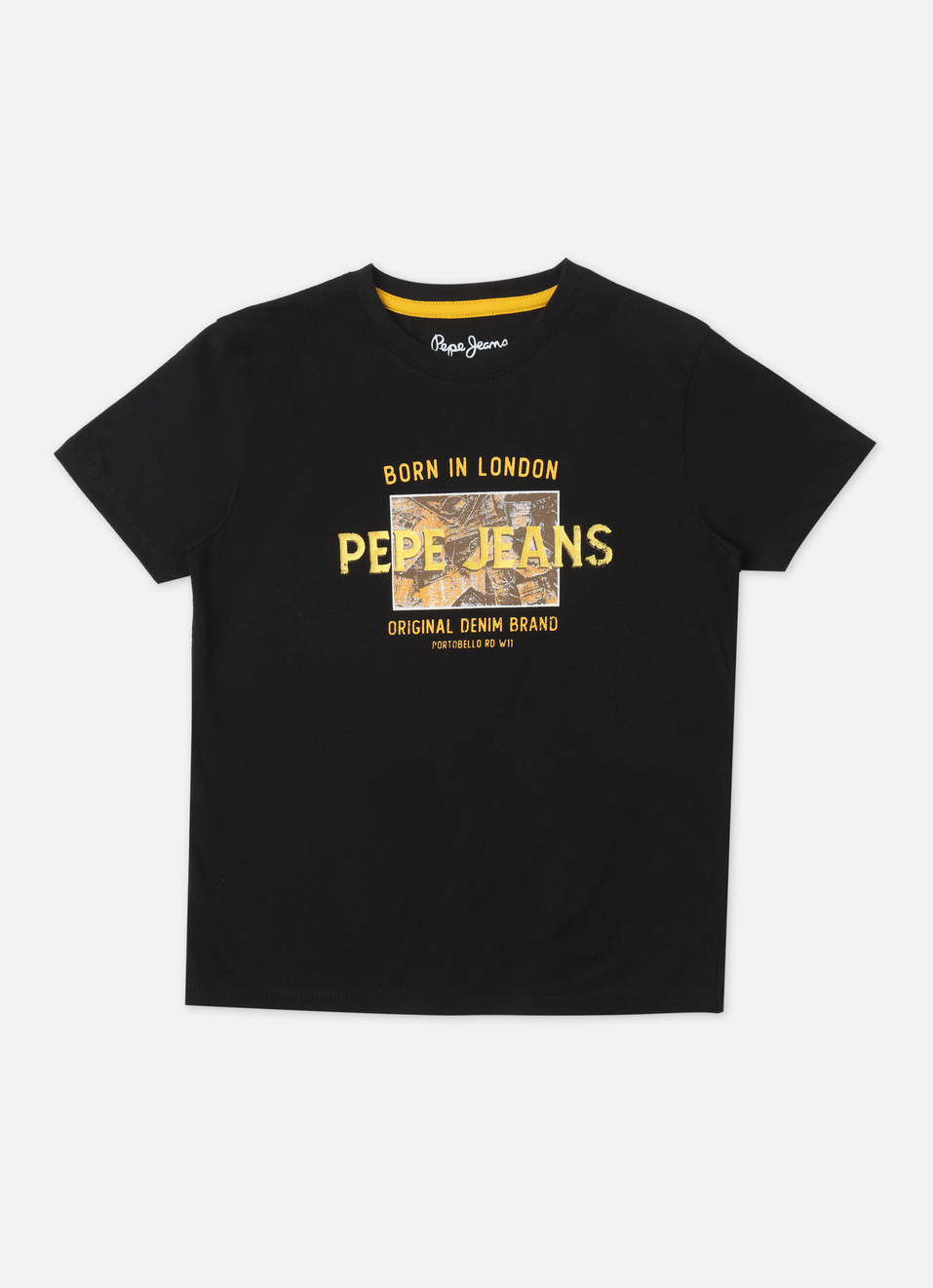Boys Black Printed Short Sleeve T-shirt, , large image number 0