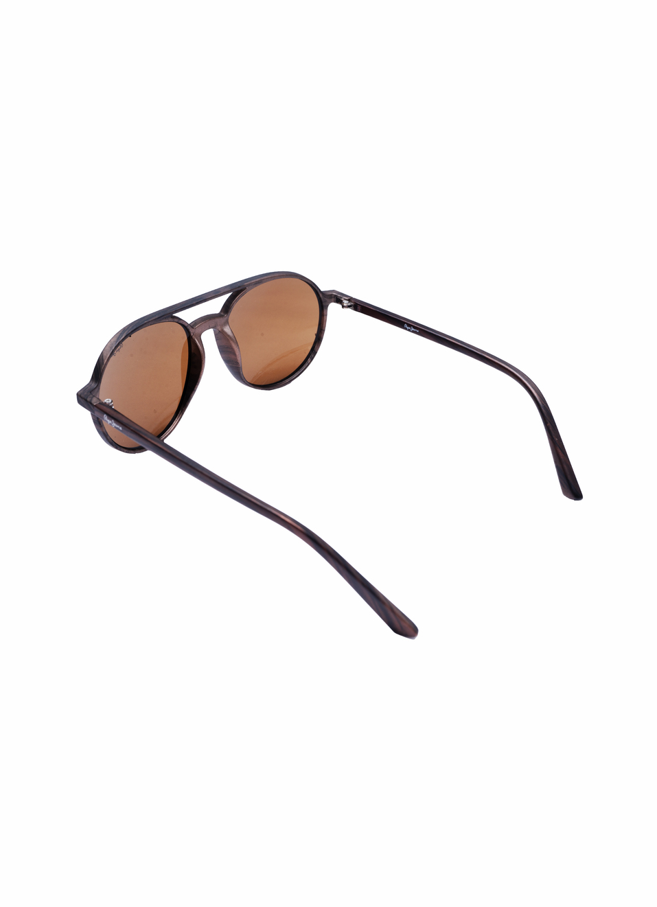 Brown Print Line Round Full Rim Sunglasses, , large image number 2