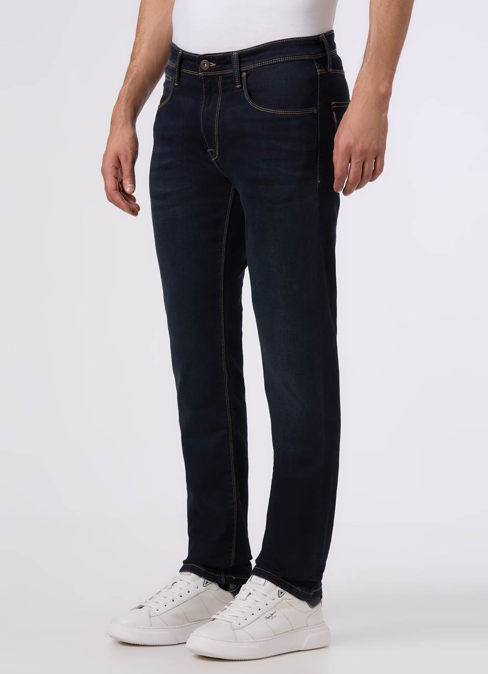 Men Blue Mid Rise Slim Fit Jeans, , large image number 0