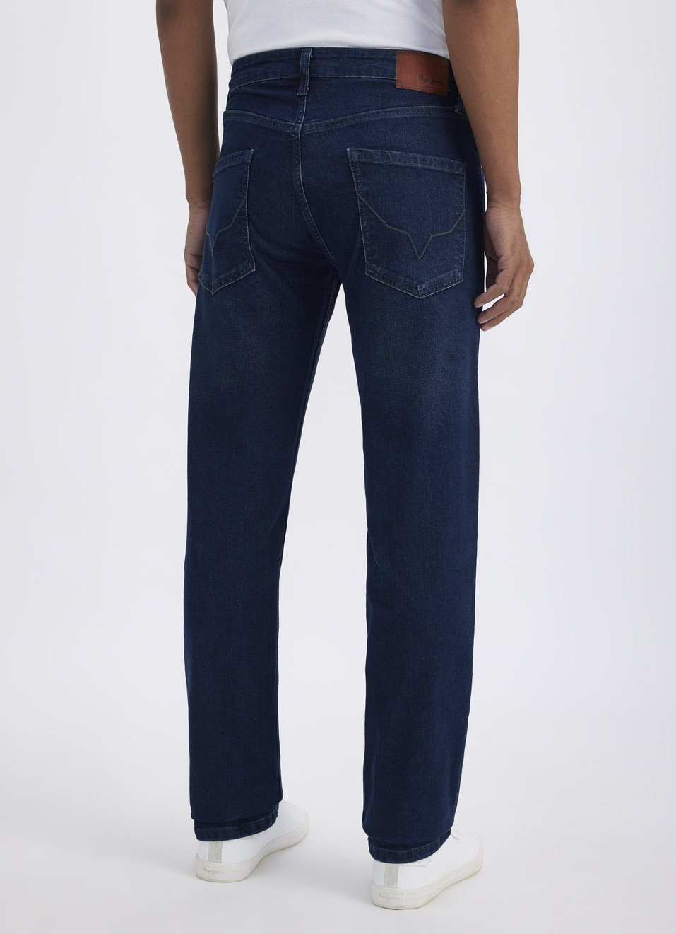 Men Tinted Blue Stretch Straight Fit Mid Rise Jeans, , large image number 2