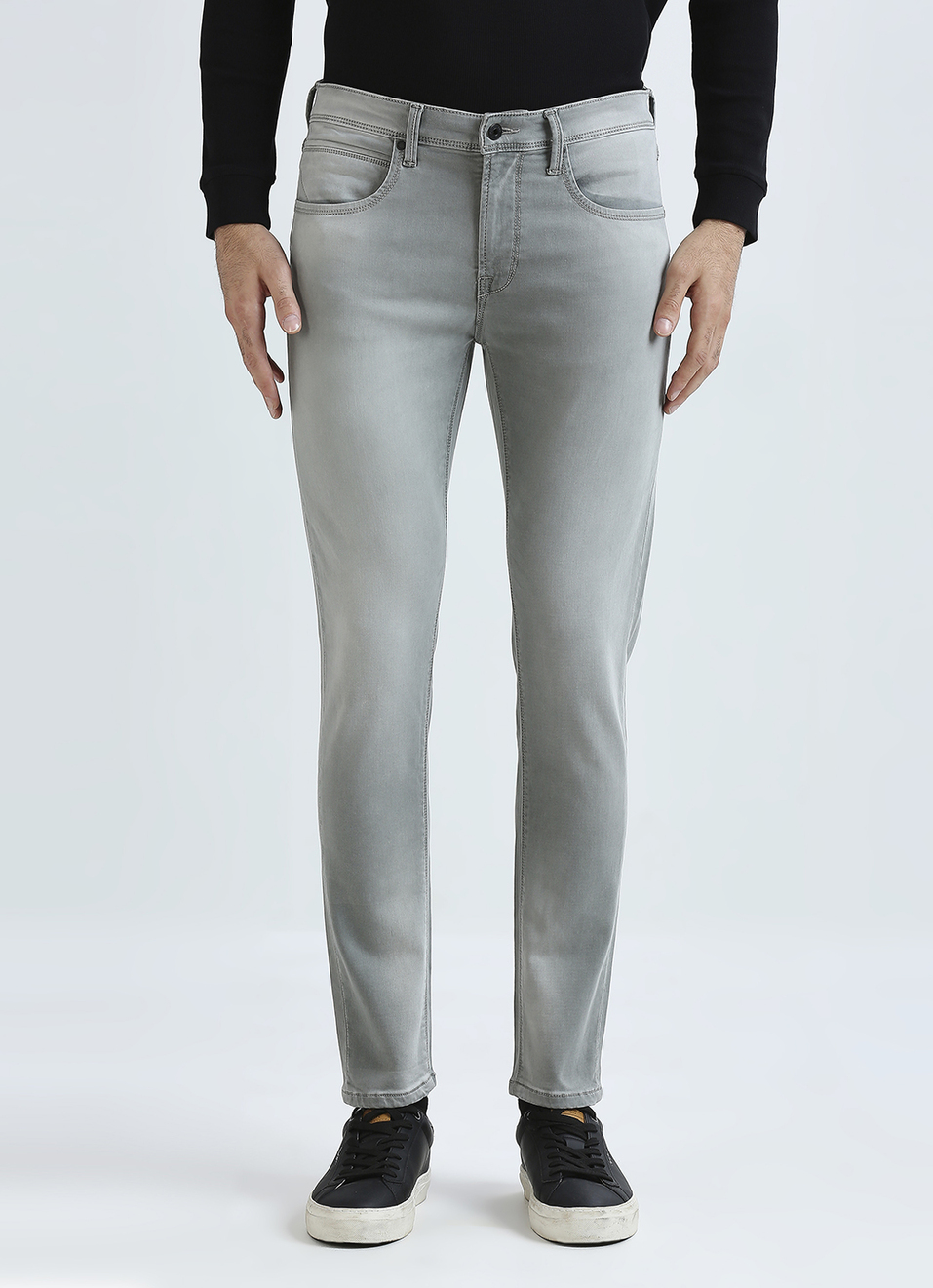 Chinox Grey Mid Waist Gymindigo Jeans, , large image number 6