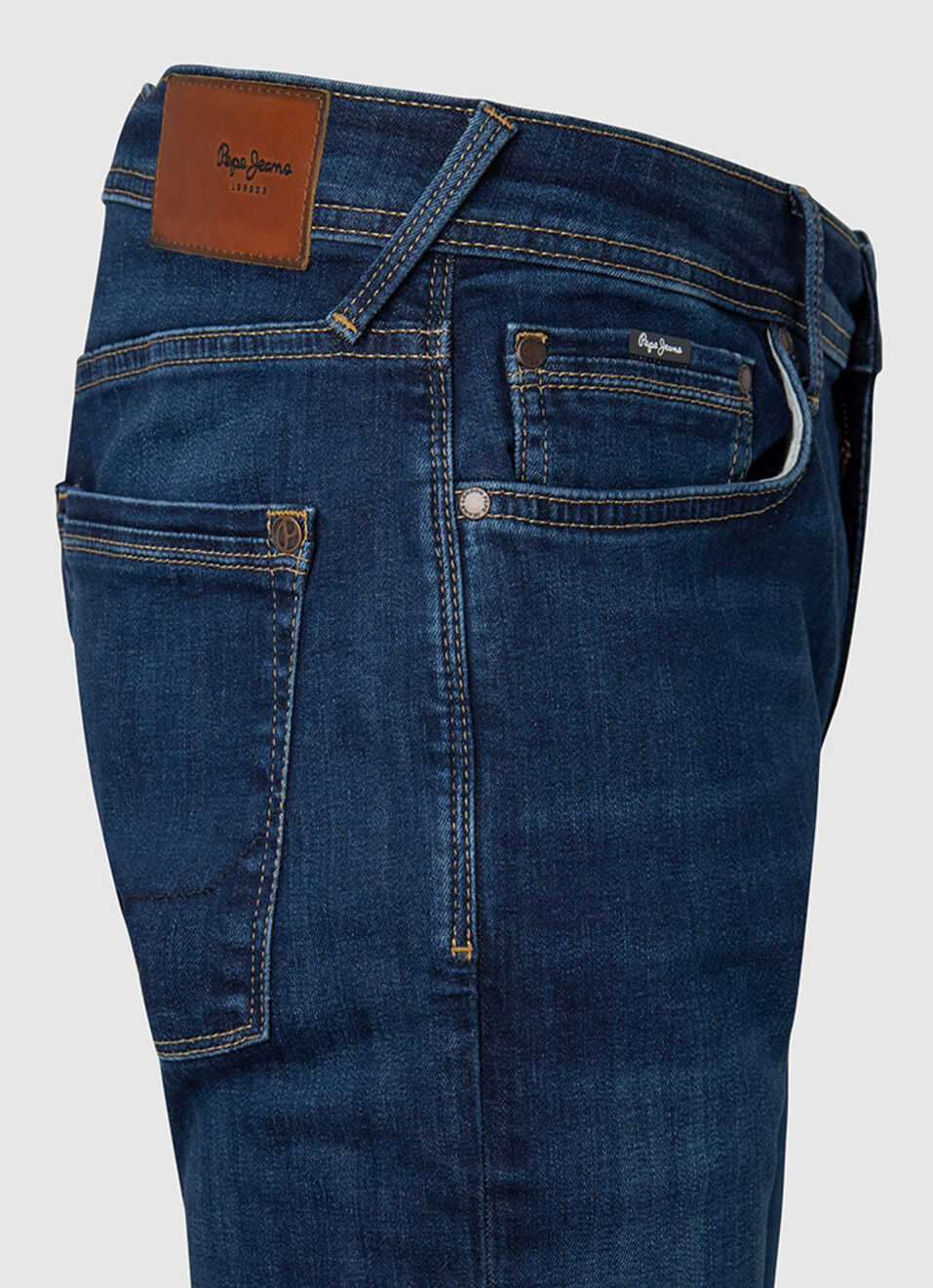 Stanley Blue Mid Rise Tapered Jeans, , large image number 4