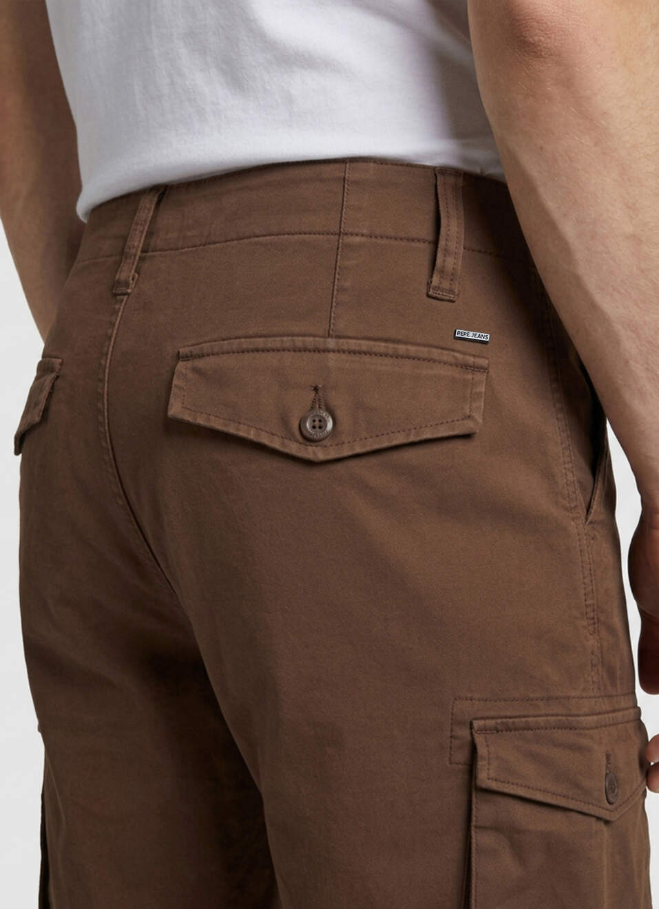 Men Brown Cargo Straight Fit Pants, , large image number 5