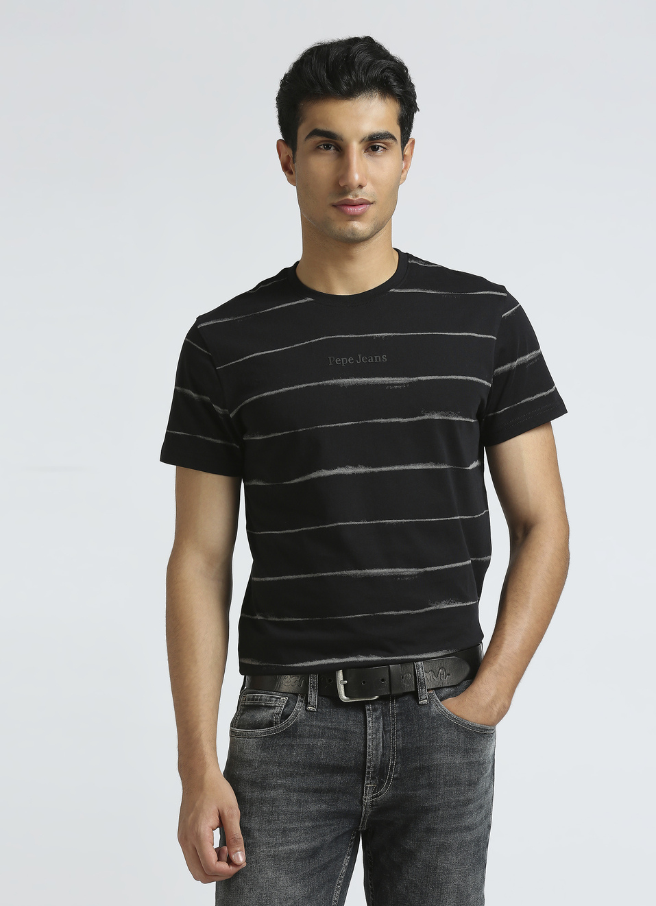 Green Horizontal Stripes Short Sleeve T-shirt, , large image number 0