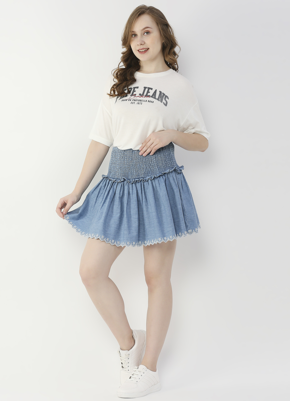 DOLLY DENIM MINI SKIRT, , large image number 5