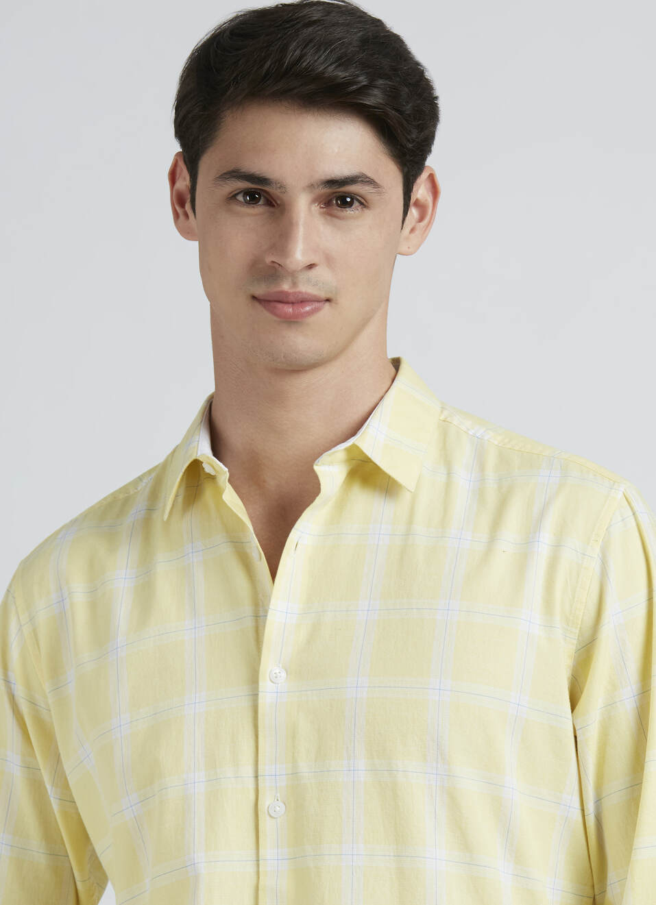 Yellow Check Full Sleeve Shirt, , large image number 4