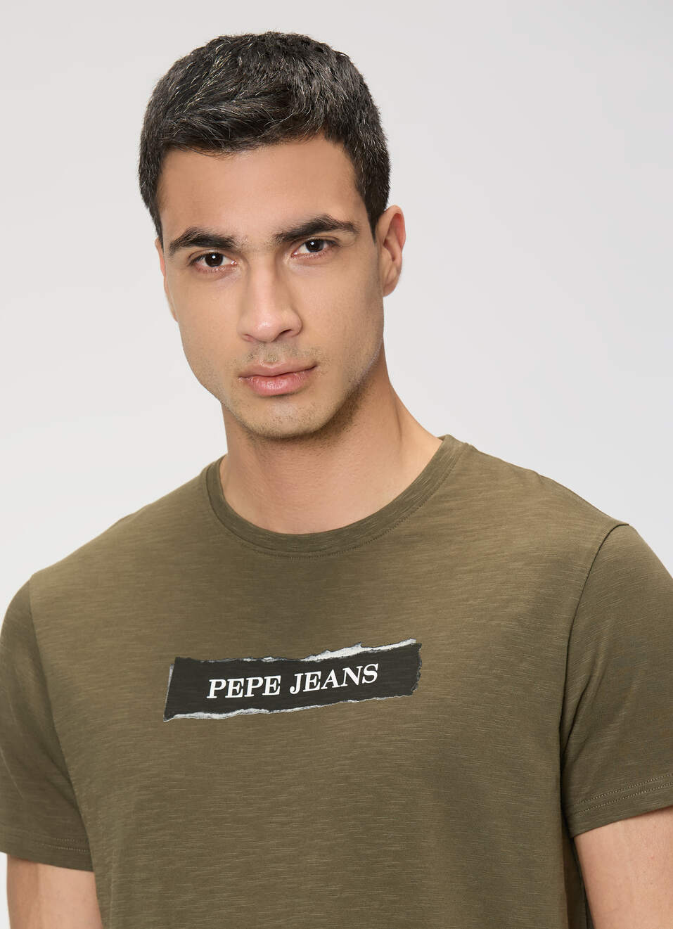 Men Olive Green Slim Graphic T-shirt, , large image number 4